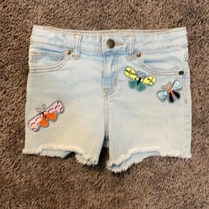 Cat & Jack Denim Butterfly Shorts-6/6x-Like New